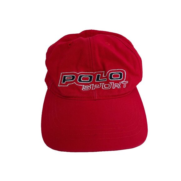 Polo Sport Red Vintage Ball Cap - Picture 1 of 8